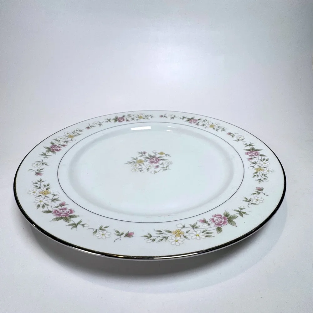 Lenox Replacement Plate Meadow Pinks Collection Porcelain Platinum Trim Japan